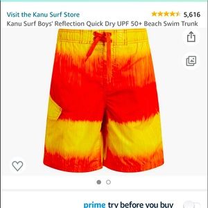 Kanu Surf Boys' Reflection Quick Dry UPF 50+ Beach Swim Trunk